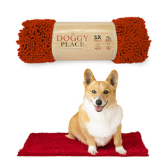 My Doggy Place: alfombra de lodo para perros roja 18x24 absorbe humedad y suciedad.