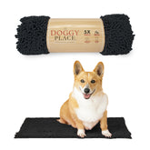 Alfombrilla My Doggy Place color carbón 18x24 absorbe agua y barro rápidamente