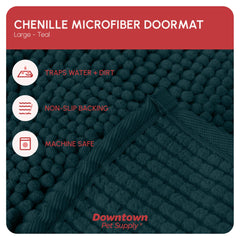 My Doggy Place Mud Mat Teal, absorción mejorada para lodo y agua