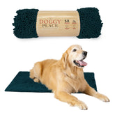 My Doggy Place Mud Mat Teal, vista frontal, superficie absorbente para mantener suelos secos