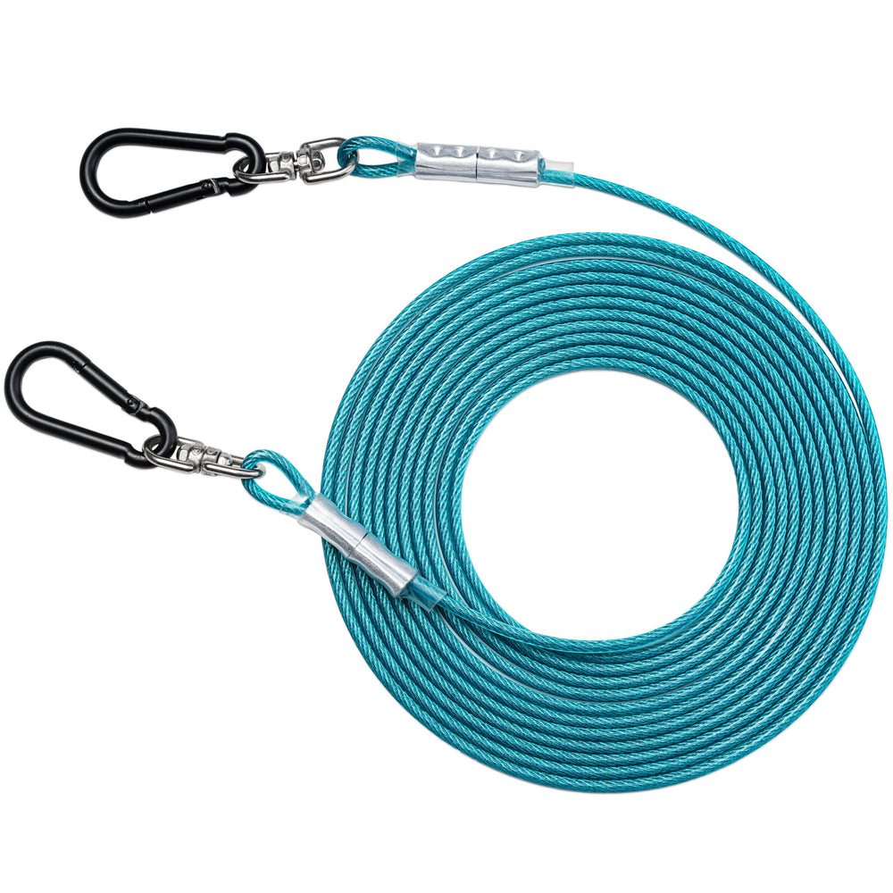MYAXBD cable para perros grandes 50 pies en exterior, libertad segura para paseos