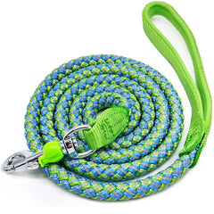 Mycicy correa para perros con reflectivo, 1/2 pulgada, 6 pies, en verde.