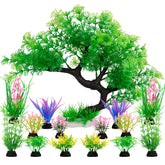 MyLifeUNIT árbol plástico para acuario grande, centro decorativo para refugio.
