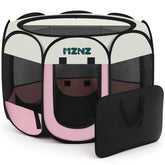 MZNZ corral para mascotas con puerta enrollable para acceso fácil y seguro.