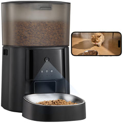 MZZ dispensador alimento gato con camara: vigilancia durante las comidas.