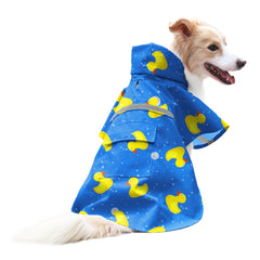 Nacoco capa impermeable para perro grande en azul, mantiene seco durante la lluvia.