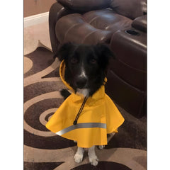 NACOCO capa de lluvia para perro grande, ajuste elástico en piernas mejora sujeción.