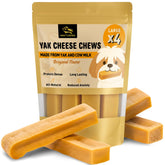 NAK Quesos de Yak Himalayo en empaque, snack natural para perros grandes.