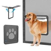 Puerta para perros NAMSAN con malla de pantalla y abertura 12x14 ideal para mascotas.