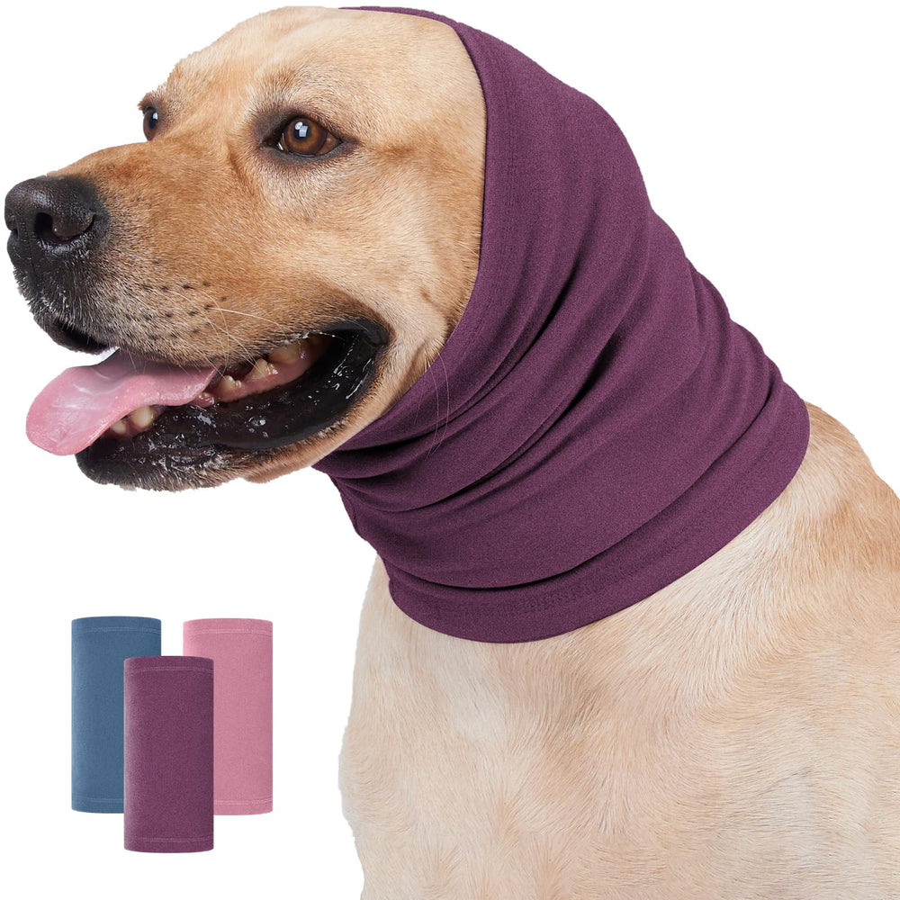 Nanaki capucha calmante para orejas de perro, ayuda a calmar durante ruidos fuertes.