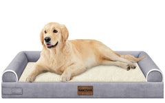 Cama NANUYA para perros grandes con superficie 26x22, descanso cómodo.