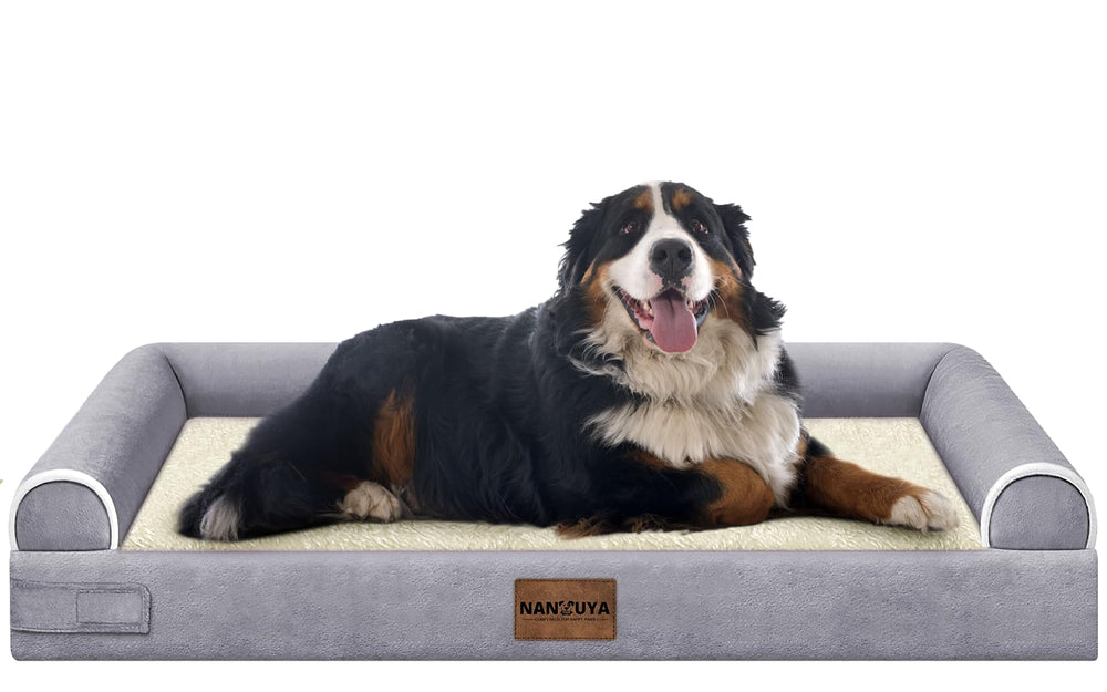 NANUYA cama para perro gigante ortopédica, soporte para articulaciones y descanso profundo.