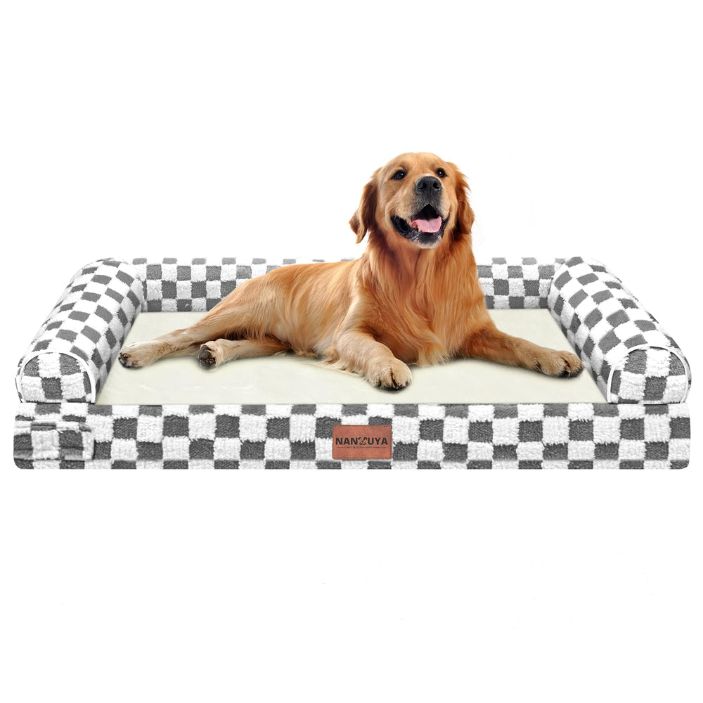 Cama NANUYA para perros grandes con espuma huevo para soporte cómodo