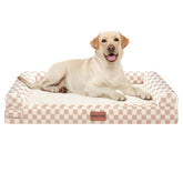 Cama NANUYA para perros grandes, ortopédica con espuma huevo para mayor confort.