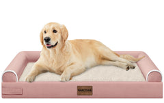NANUYA cama para perro grande ortopédica con espuma de relieve para distribuir el peso