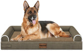 NANUYA cama-perro-grande-ortopedica-lavable con superficie de terciopelo para mayor confort.