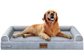 NANUYA cama ortopédica para perros grandes, superficie de terciopelo suave para descanso cómodo