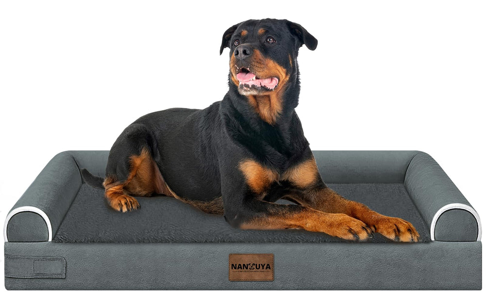 NANUYA cama-perro-grande ortopédica XL, soporte para articulaciones y descanso profundo