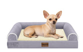 Cama NANUYA para perros pequeños con espuma tipo huevo, soporte cómodo.