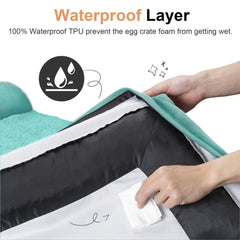 Cama NANUYA con respaldo de tres lados para soporte de cabeza y cuello.