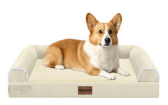 Cama NANUYA para perro con superficie de terciopelo impermeable para uso diario