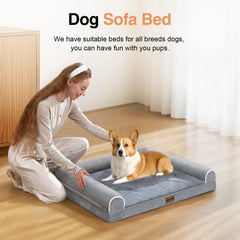 NANUYA cama para perros: superficie impermeable y terciopelo suave para limpieza fácil.