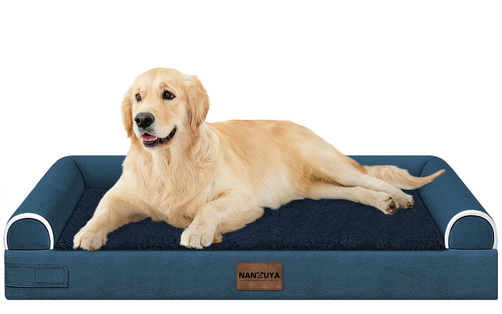 NANUYA cama-espuma-viscoelastica ofrece soporte cómodo para perros grandes