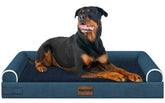NANUYA cama ortopédica para perros con superficie de terciopelo.