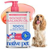 Native Pet aceite de salmón en frasco, ideal para piel y pelaje.