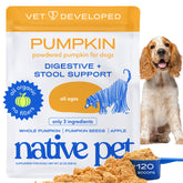 Native Pet calabaza para perros: polvo en bote para apoyar la digestión suave