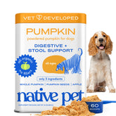 Native Pet Calabaza para Perros, polvo para acompañar la comida añade fibra y sabor.