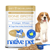 Native Pet caldos de huesos de pavo para perros y gatos, ideal para mejorar la comida seca.