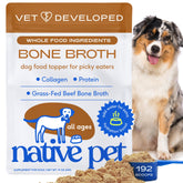 Native Pet Caldo de Huesos en Polvo para perros y gatos, sabor intenso y fácil de usar