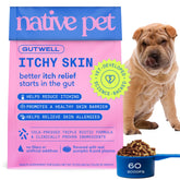 Envase GutWell de Native Pet con pellets prensados para piel hidratada