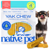Native Pet Yak Cheese Hueso Dental favorece limpieza dental durante la masticación