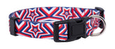 Native Pup collar bandera americana con grandes estrellas para perro