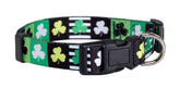 Collar Native Pup San Patricio verde trébol, ideal para celebrar paseos y fiestas