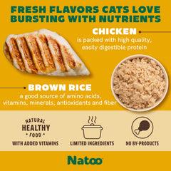 NATOO proteína alta sin subproductos para gatos saludables.