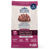 Natural Balance venison sin granos, bolsa de 4 lb, proteína única para perros