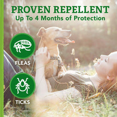 Natural Care protege contra pulgas y garrapatas con aroma herbáceo.