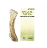 Natural Dakota Premium Asta de ciervo masticable mediana para cachorros, duradera y natural.