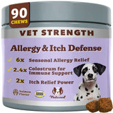 Natural Dog Company botella de defensa para alergias, fácil de usar.