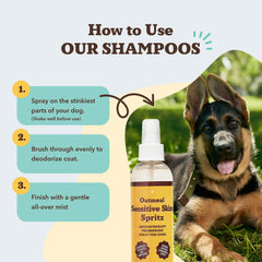 Ingredientes aloe, avena, manzanilla y calendula de Natural Dog Company para cuidado suave