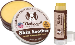 Natural Dog Company Skin Soother, lata de 2 oz, ayuda a mantener la piel seca de tu perro.