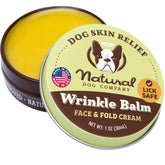 Natural Dog Company Wrinkle Balm en envase lata 1oz para pliegues faciales
