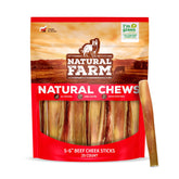Natural Farm Bully Cheek Stick: caja de 25 unidades para perros