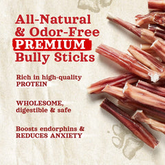Natural Farm bully-sticks perro mordiéndose 4 pulgadas para masticación saludable