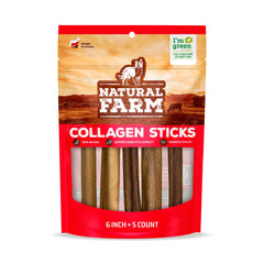 Natural Farm Collagen Sticks: paquete de 5 palitos para masticar diario de tu perro.