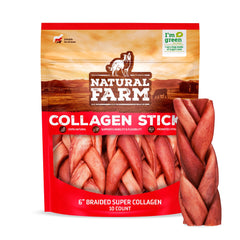 Natural Farm Paquete de 10 unidades, hueso de colágeno sin olor, ideal para sesiones de masticación