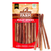 Natural Farm Palitos Bully: olor nulo y 12 pulgadas para masticación prolongada